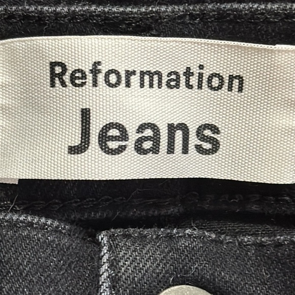 REFORMATION High & Skinny Jeans Black Denim Rise Ankle Stretch Sz 27 Sexy Casual - Picture 6 of 9
